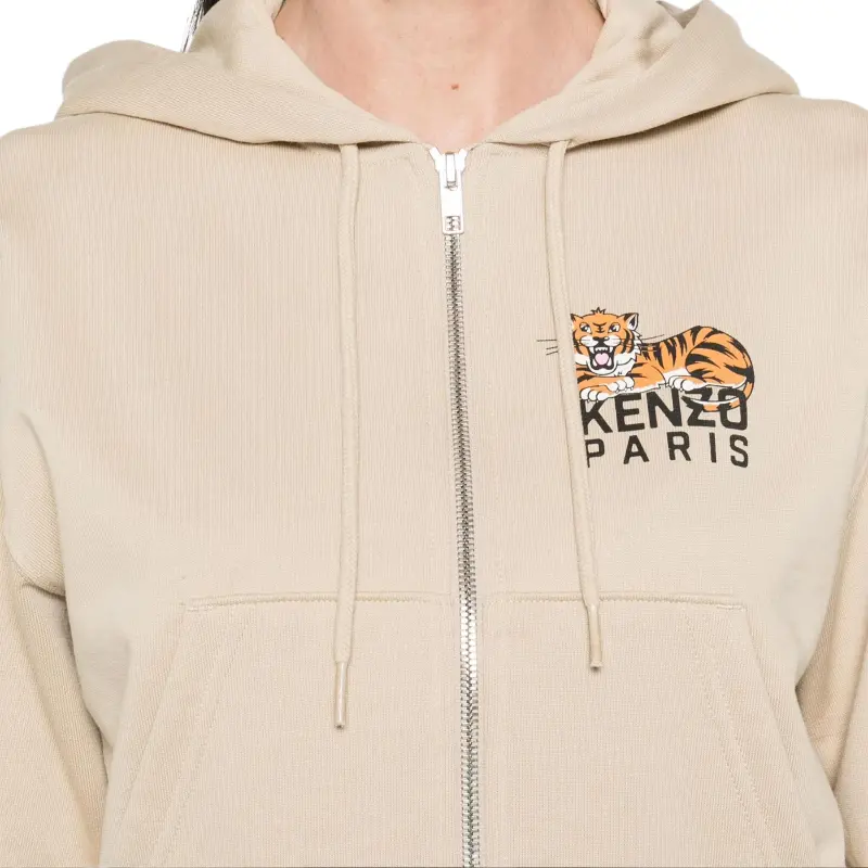 KENZO Happy Tiger Cropped Hoodie-4