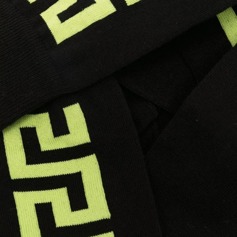 VERSACE SS23 Knee High Socks Men's Black-4