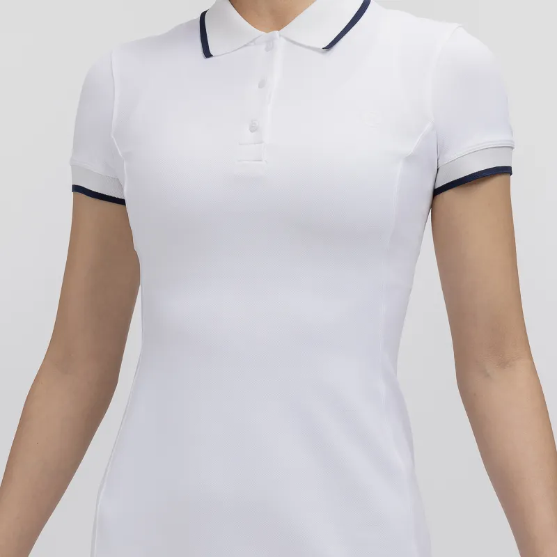 Lululemon Slim Fit Short Sleeved Dress Women's White/Carefree Blue/WHT/CLBL-4
