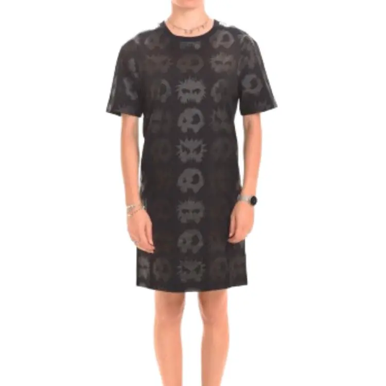 McQ Alexander McQueen Short Sleeved Dresses Women's Black-3