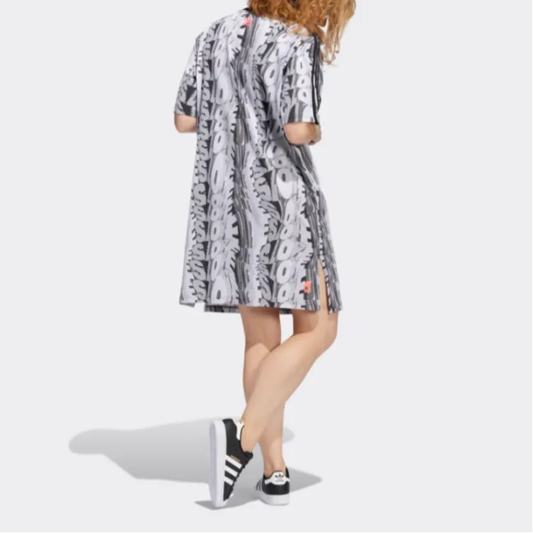 Adidas Originals Short Sleeved Dresses Women's Gray-3