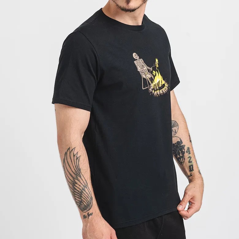 Converse Sizzling Skeleton Erkek Siyah T-Shirt Men's Black-3