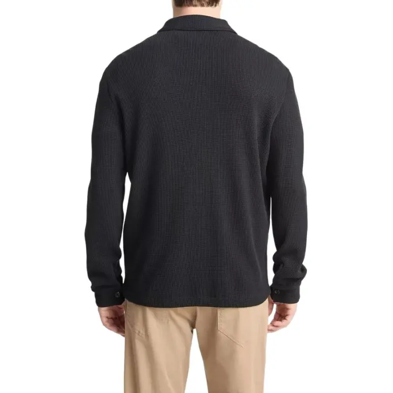 VINCE Chunky Waffle-knit Shirt Jacket-1