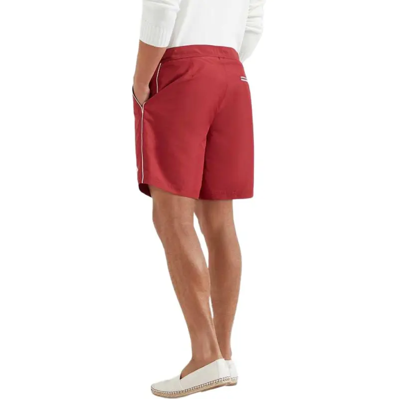 Brunello Cucinelli Logo print Swim Shorts-1