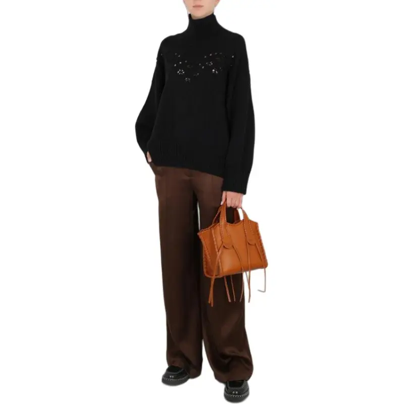 Chloé Open knit Roll neck Wool Jumper-1