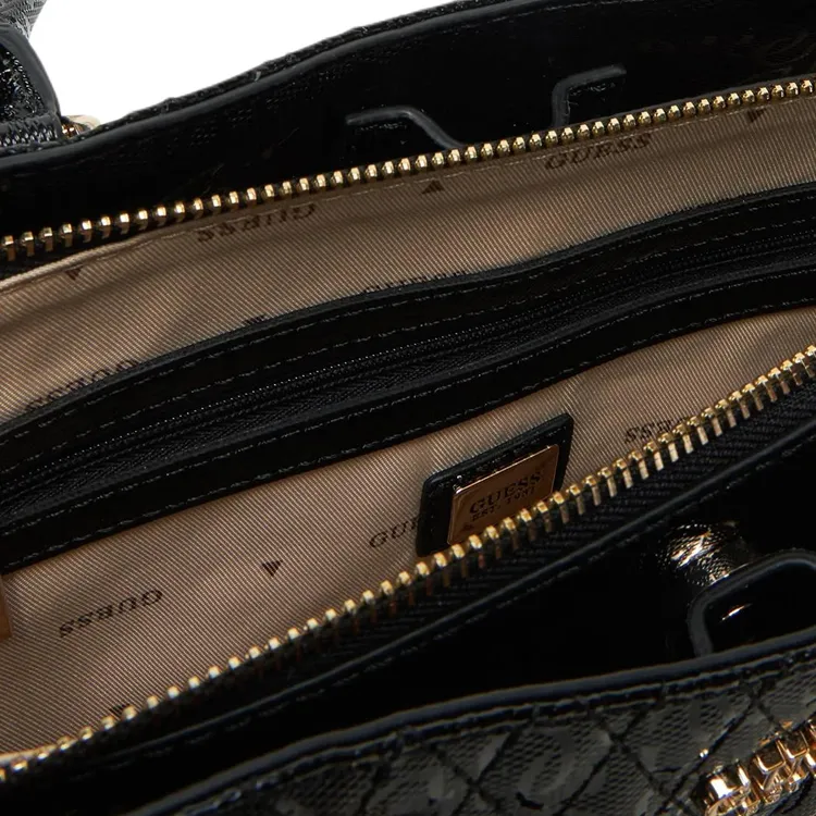 GUESS Faux Leather Shoulder Bag, Crossbody Bag, Handbag Tubas Women's Black-2