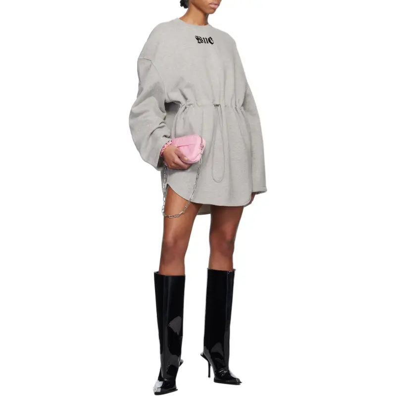 WE11DONE Long Sleeved Dress Women's Gray-2