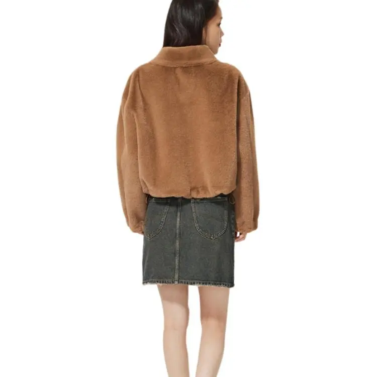 Lee Velvet feel Coat Women's Brown-4