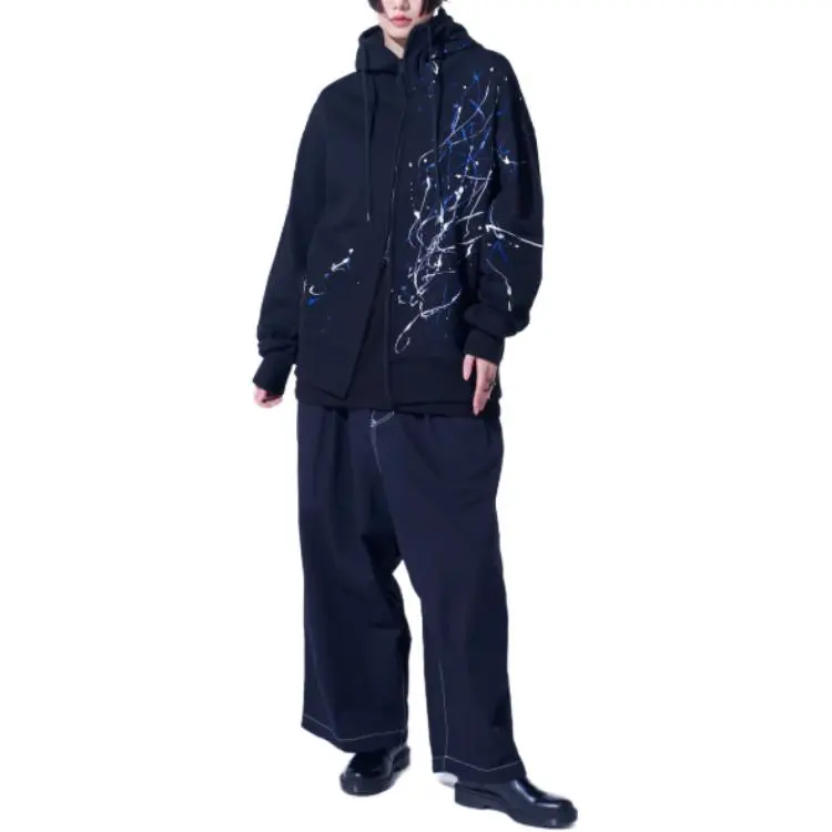 Yohji Yamamoto S'YTE FW24 Sweatshirt Unisex Black Blue-8