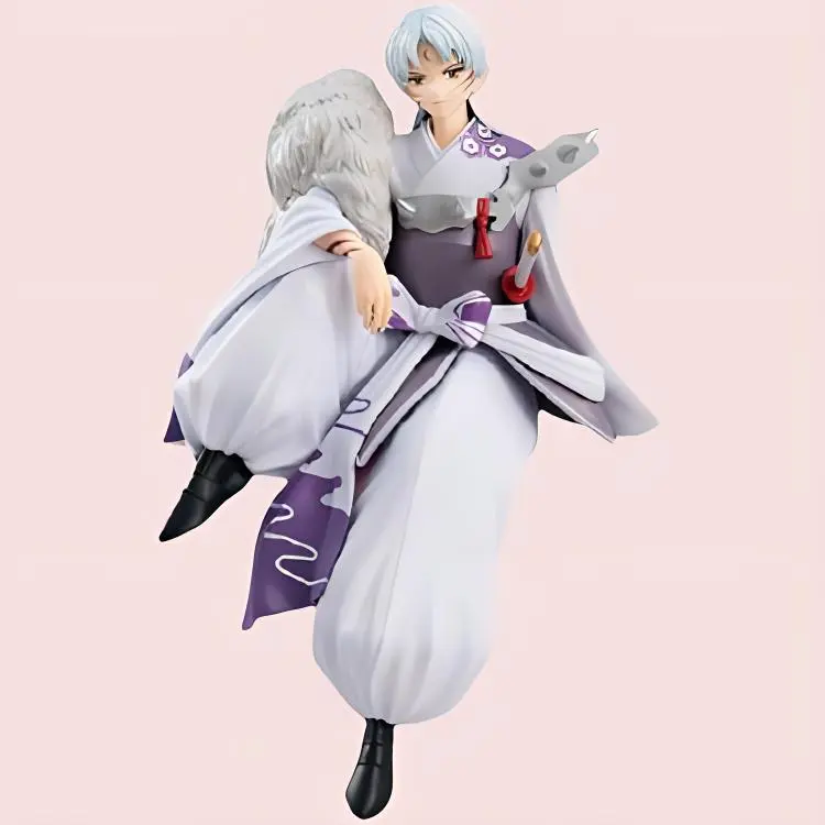 FURYU Sesshomaru Compressed Instant Noodle Figure Inuyasha Warring States Era Fudoki Figure 14cm Bonus Gifts-3