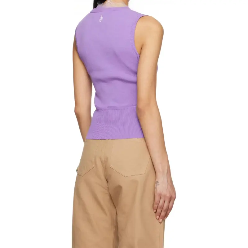 JW Anderson Lace Trim V Neck Vest-1