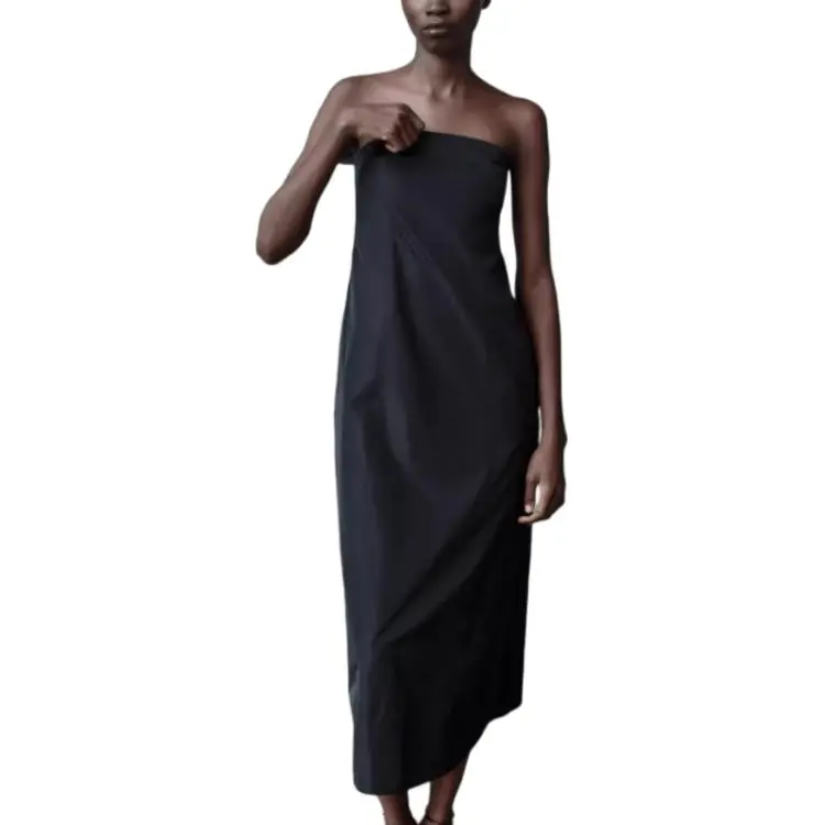 ZARA Sleeveless Dress Women's Black-4