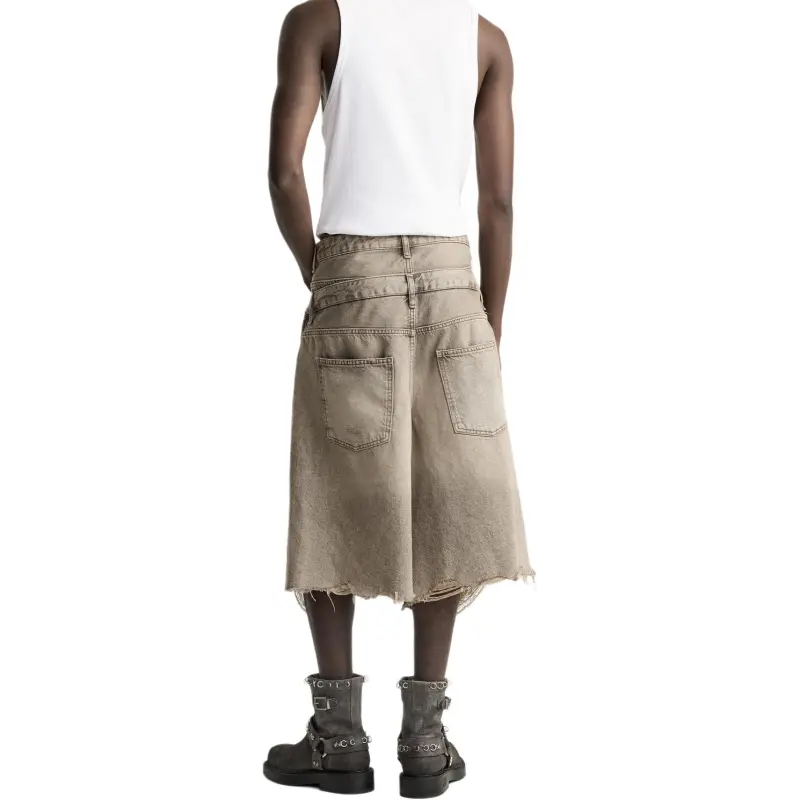 ZARA Denim Shorts Men's Light Brown-4