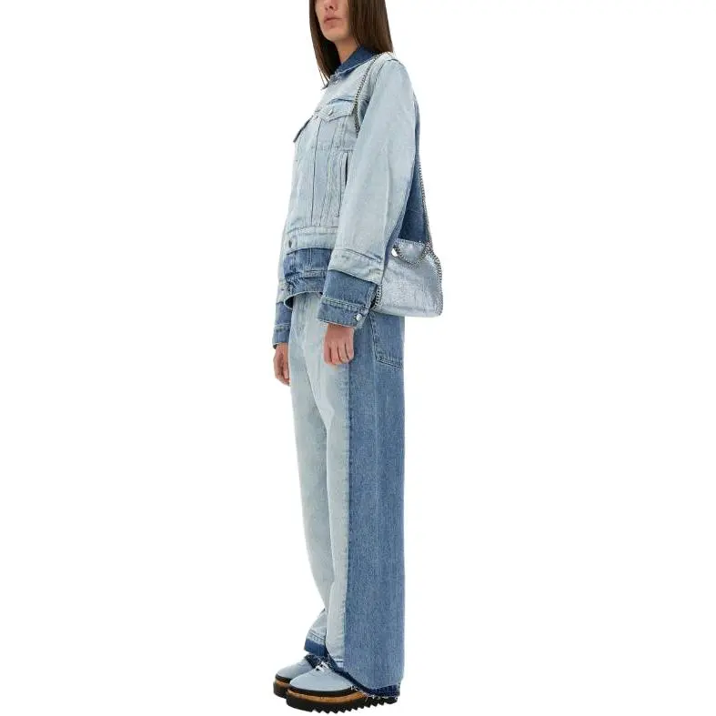 Stella McCartney Contrast Panel Straight Leg Jeans-3