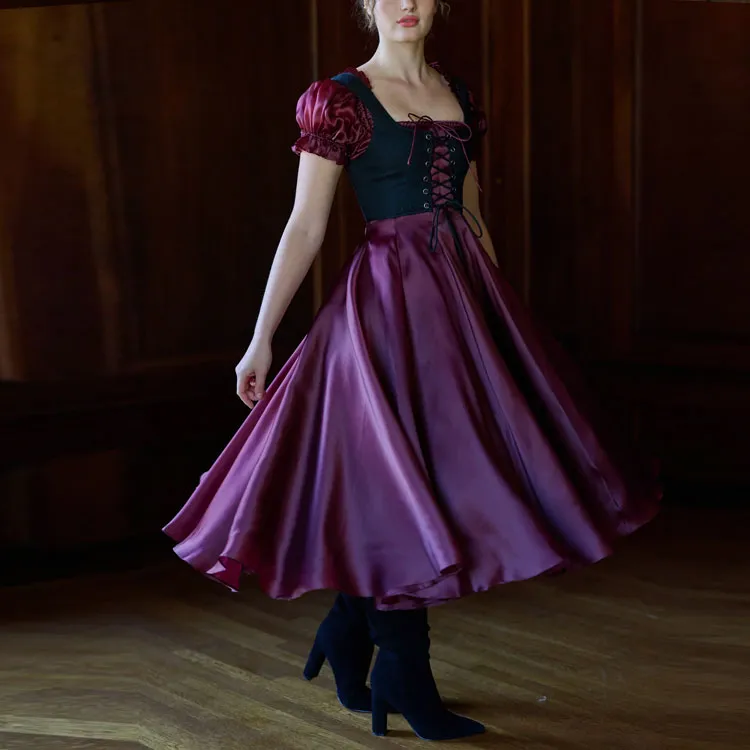 Selkie Slip Dresses Women's Burgundy-2