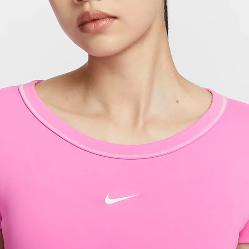 Nike Dri-Fit One Fitted Dri-FIT Crop Tops Women's Playful Pink-5