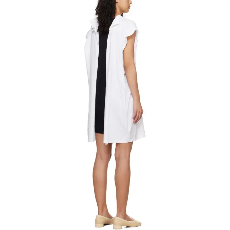 MM6 Maison Margiela Short Sleeved Dresses Women's White-1