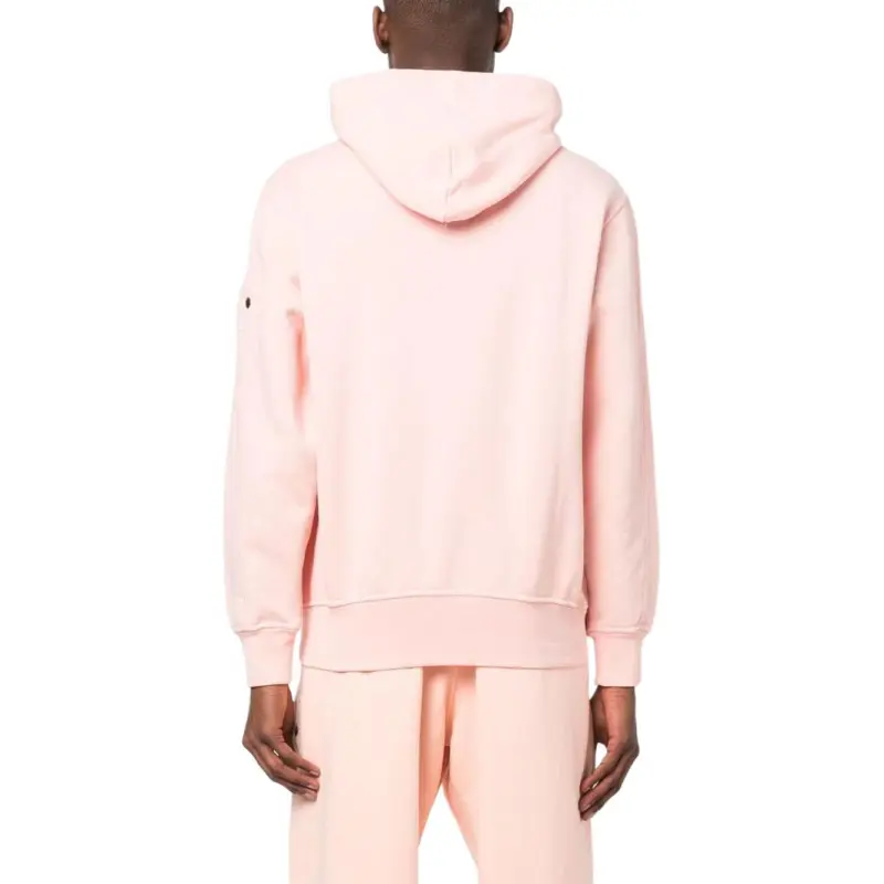 STONE ISLAND Shadow Project Compass-patch Hoodie Pink-3