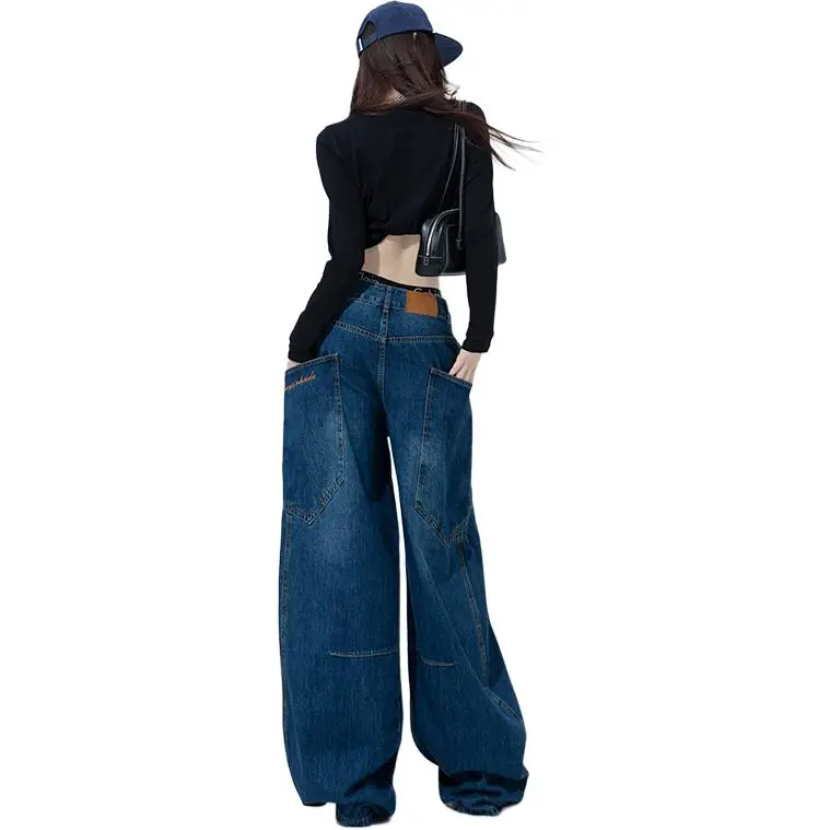 Wen Shan Jeans Women's Dark Blue-1