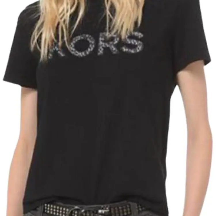 MICHAEL KORS Cheetah-Print Logo Cotton-Jersey T-Shirt T-Shirt Women's Black-2