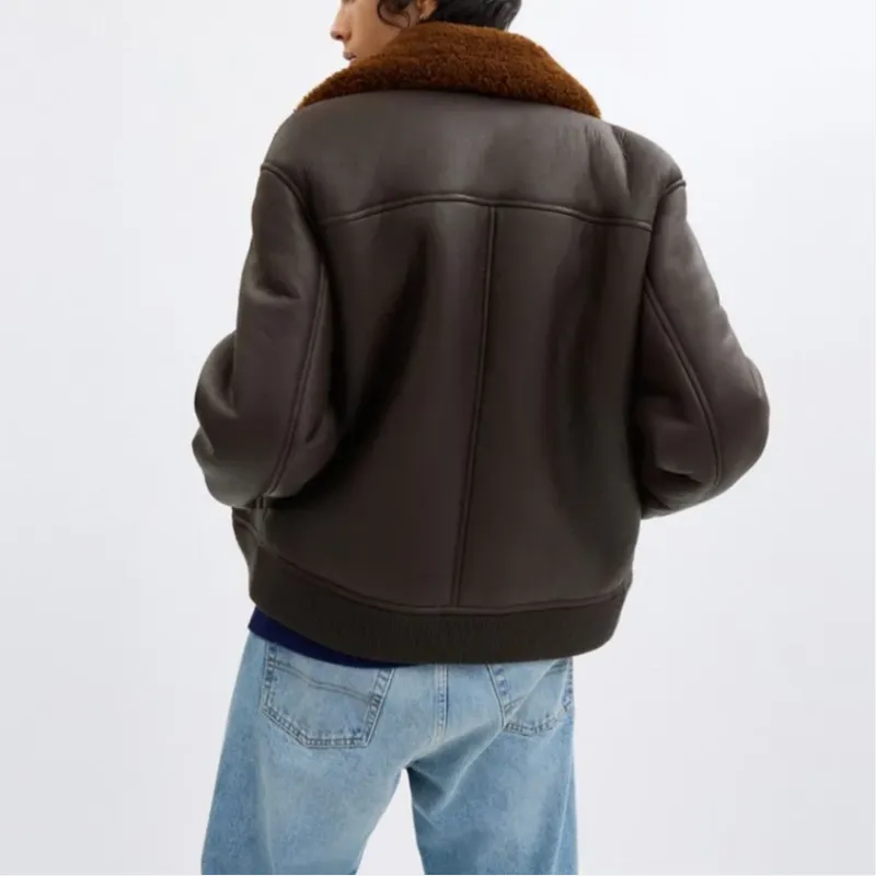 COACH Leather Jacket Men's Dark Umber-2