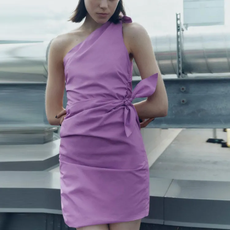 ZARA Sleeveless Dress Women's Pink/purple-2