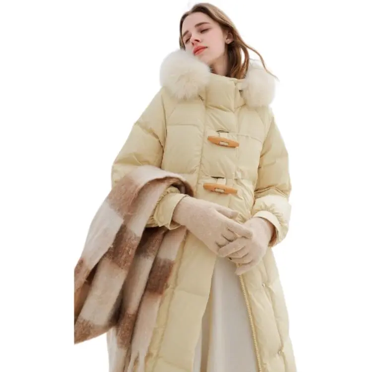 3COLOUR Down Jacket Women's Yellow Cream-4