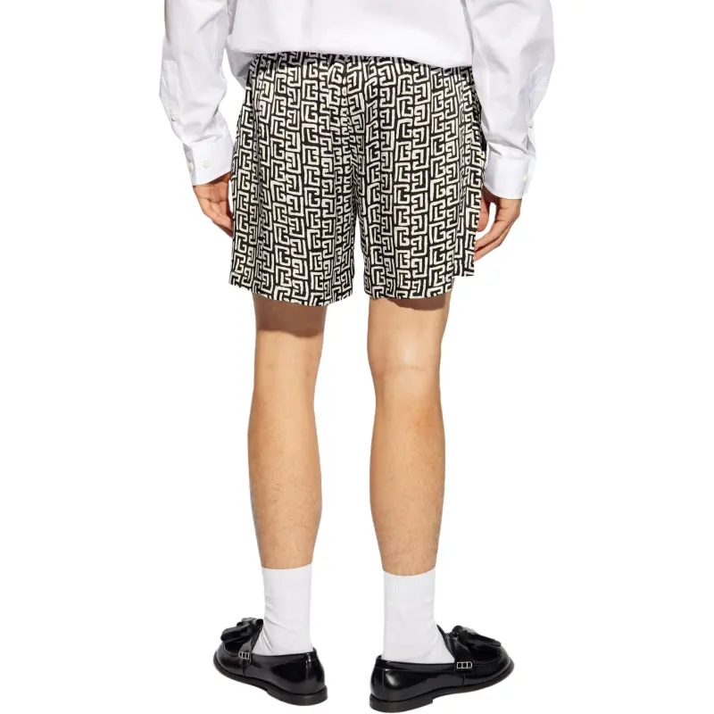 BALMAIN Monogram Printed Shorts-3