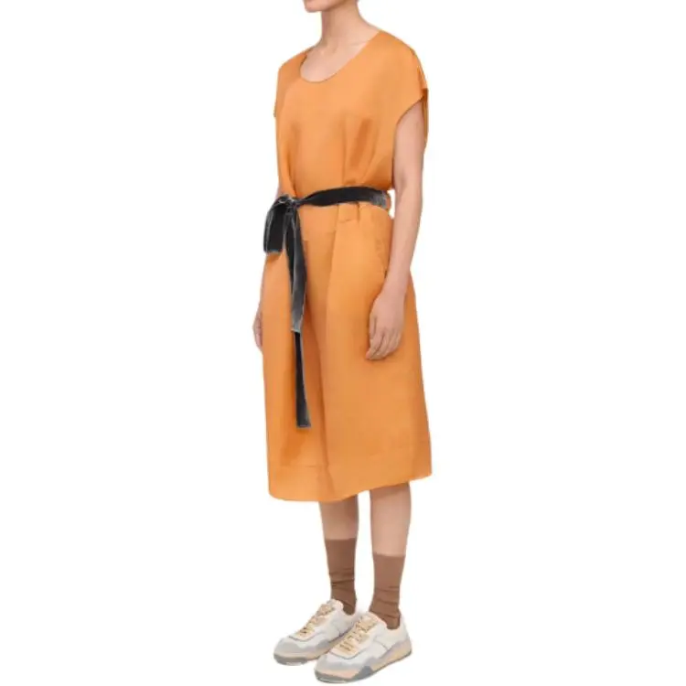 THEORY X Lucas Ossendrijver Short Sleeved Dresses Women's Amber Gold-2