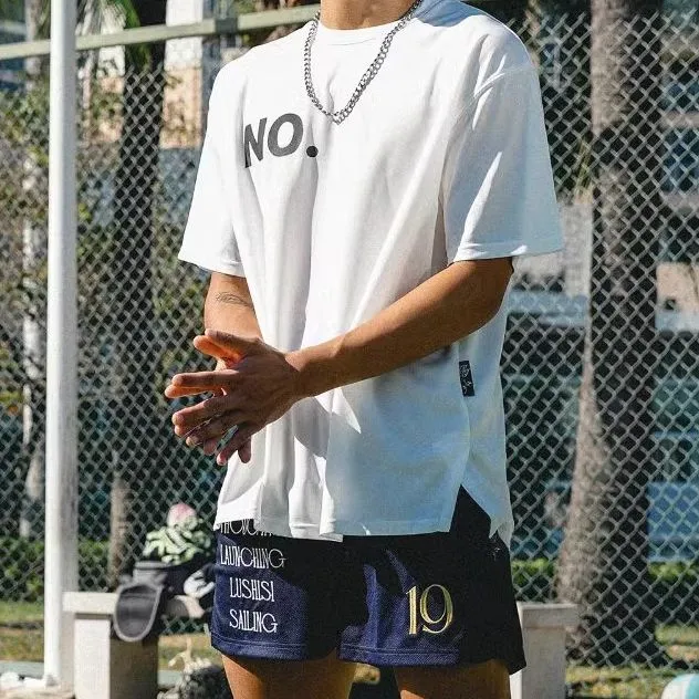 LUSHISI Basketball Shorts Unisex Navy Blue-3