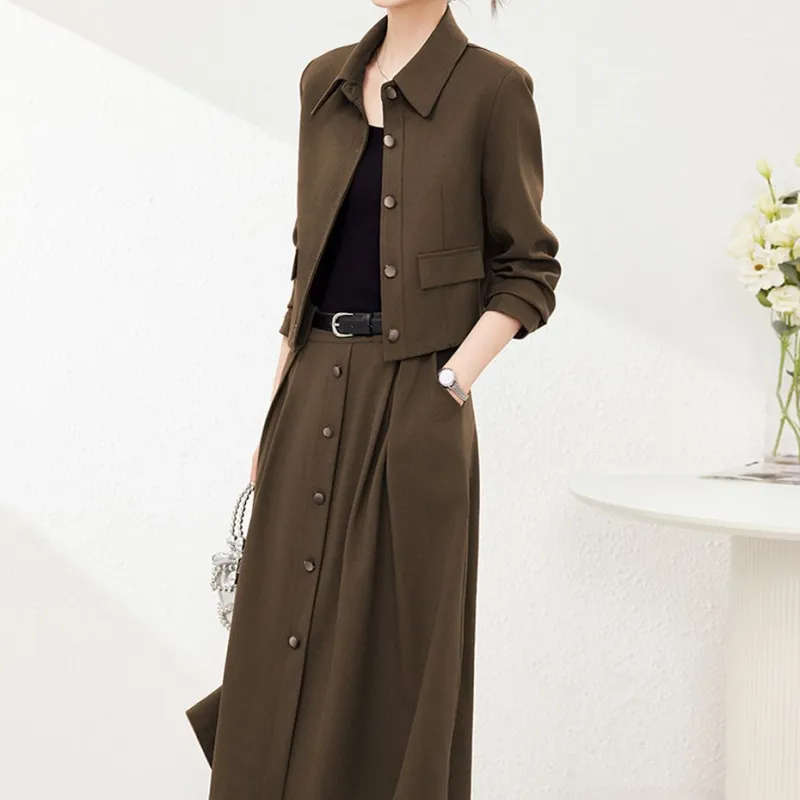 Fele.d Two Piece Skirt Sets Women's-3