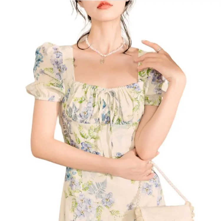QIAOYUHUAZUN Short Sleeved Dresses Women's Multicolor-3