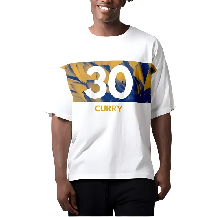 NBA Warriors Curry T Shirt Unisex White-2