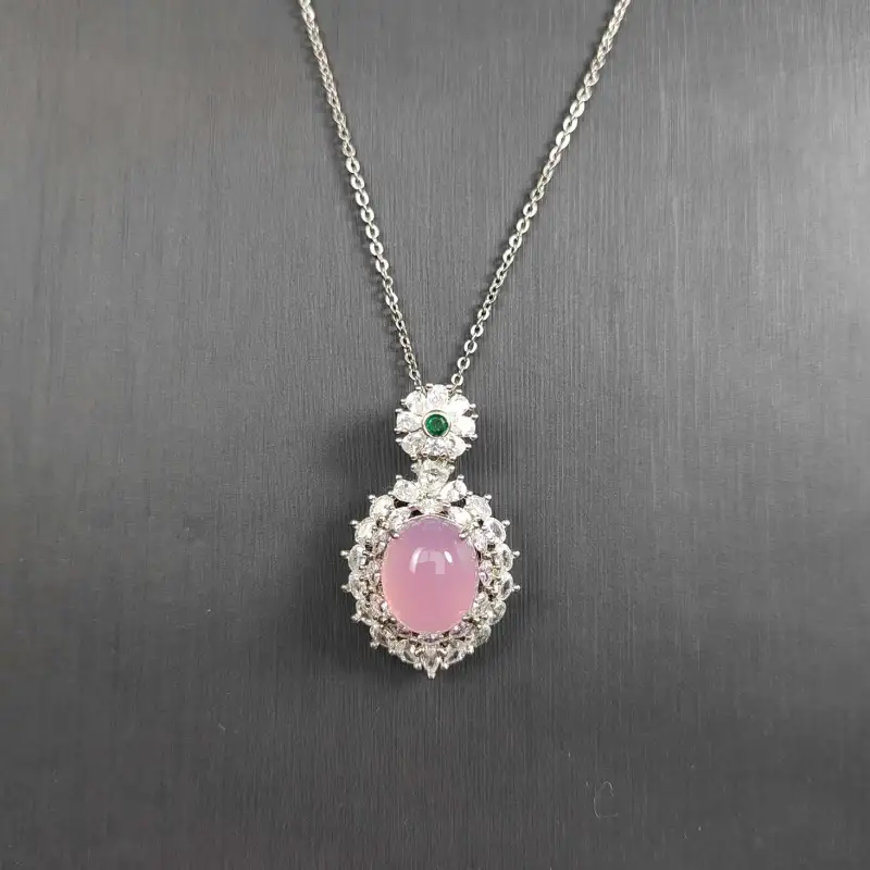 Gifts Chalcedony Necklaces Women's-10
