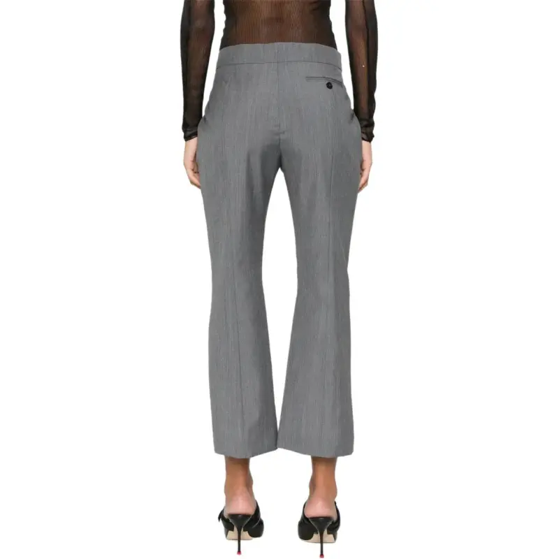 Alexander McQueen Pleat Detailed Flared Trousers-2