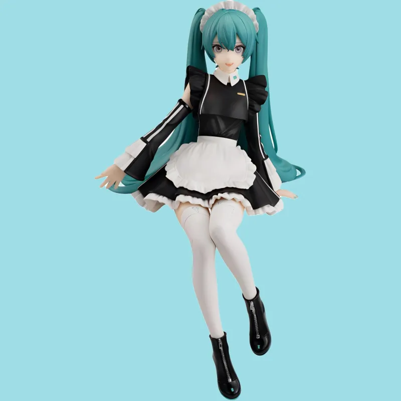 FURYU Hatsune Miku Vocaloid Maid Costume Noodle Press Scale Figure Bonus Gifts Medium-3