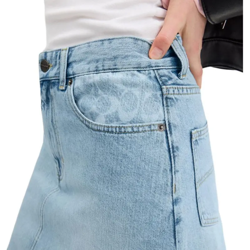 COACH Denim Short Skirts Women's Light Blue-3