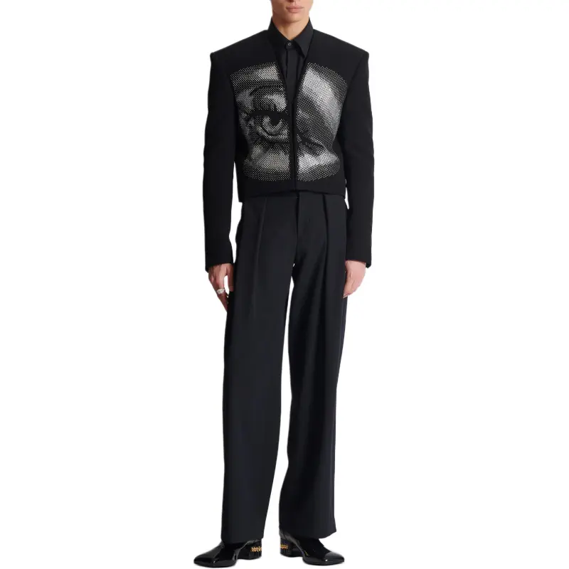 BALMAIN Crepe Cropped Jacket-1