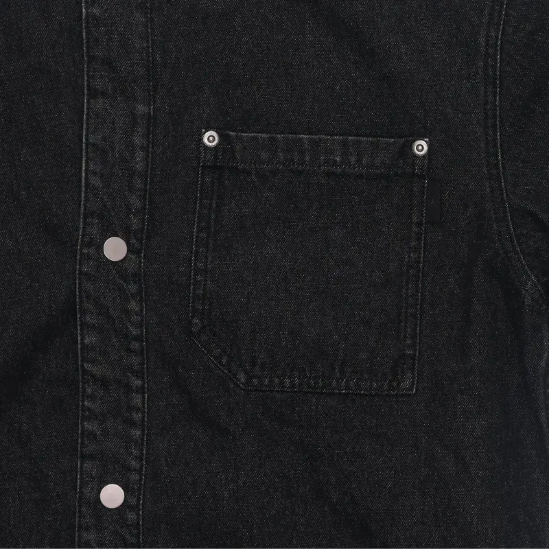 Jordan Men‘s Logo Collared Button-Up Denim Jacket Black-5
