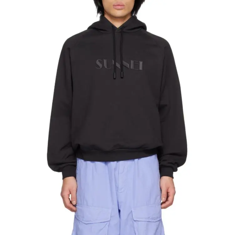 Sunnei Logo Embroidered Drawstring Hoodie-3