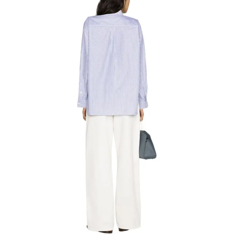 TOTEME Striped Half placket Shirt-5