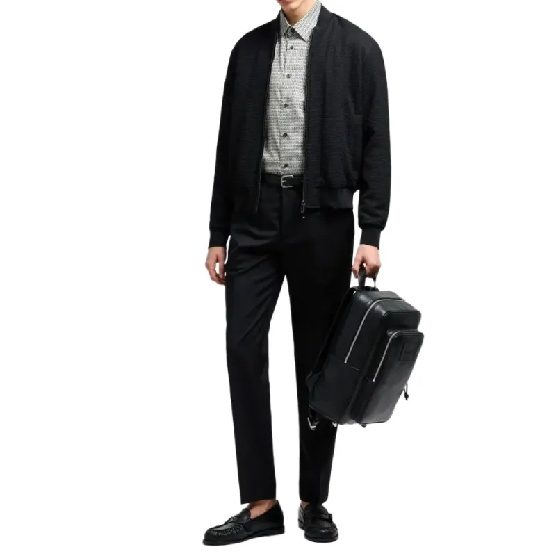 EMPORIO ARMANI Lightweight Virgin Wool blend Twill Chinos-1