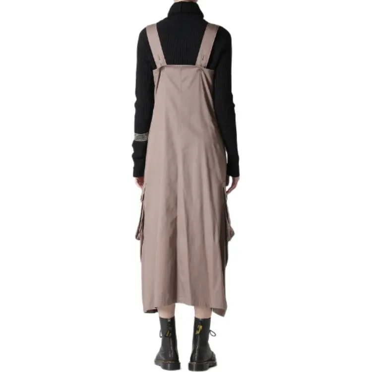 Yohji Yamamoto Sleeveless Dress Women's Mocha-3