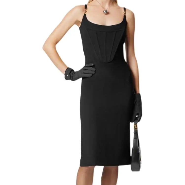 VERSACE Sleeveless Stretched Dress-2