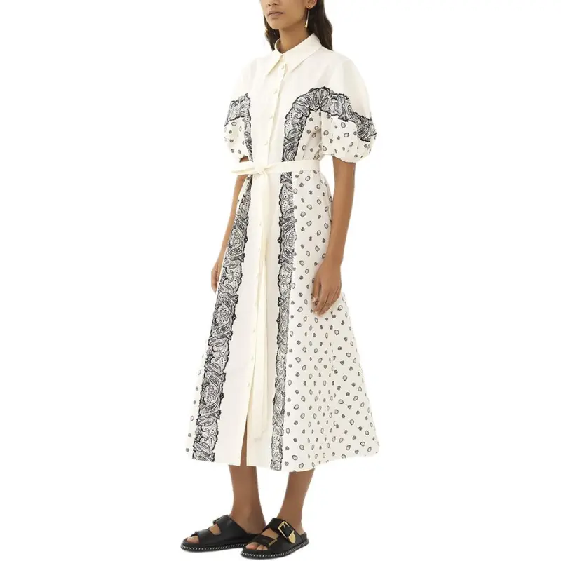 Chloé Bandana print Midi Shirt Dress-4