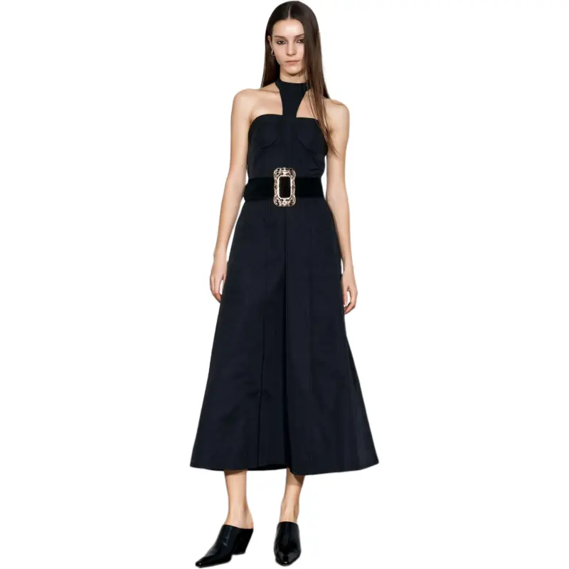 YJ1NGZYZJ Sleeveless Dress Women's Black-2
