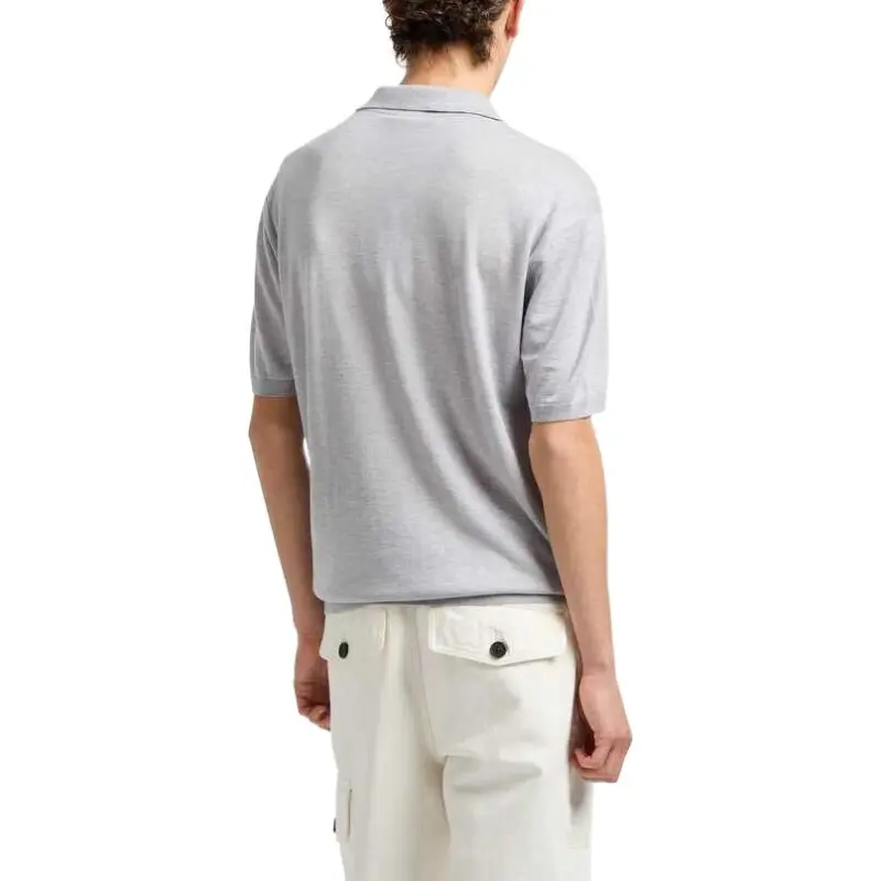 EMPORIO ARMANI SS25 Polo Shirt Men's Soft Matte Gray-2