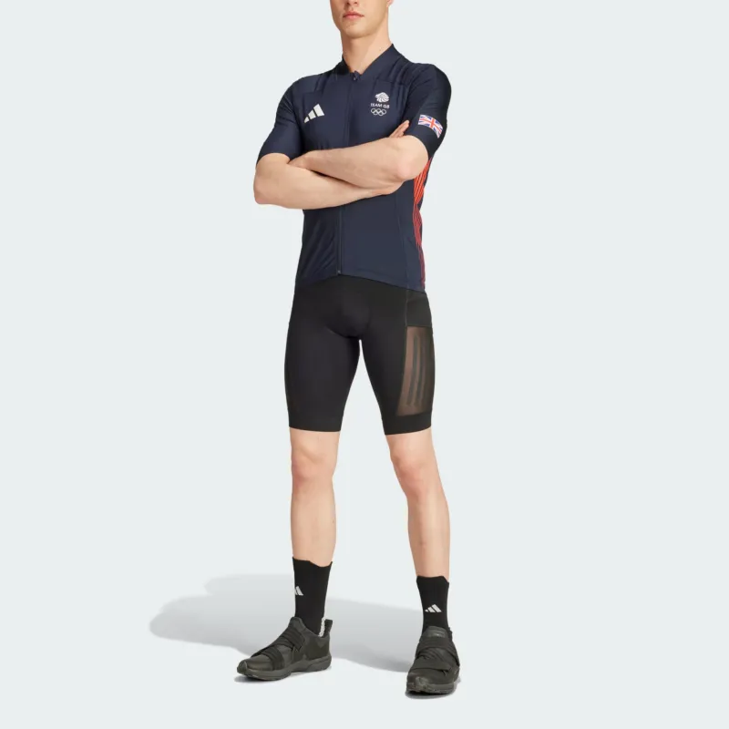 Adidas UK Training Top Olympics Collection Team GB Cycling Jersey Cycling Clothing Men's Legend Ink-4