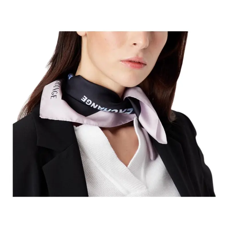 ARMANI EXCHANGEAE Silk Scarves Women's Black-4