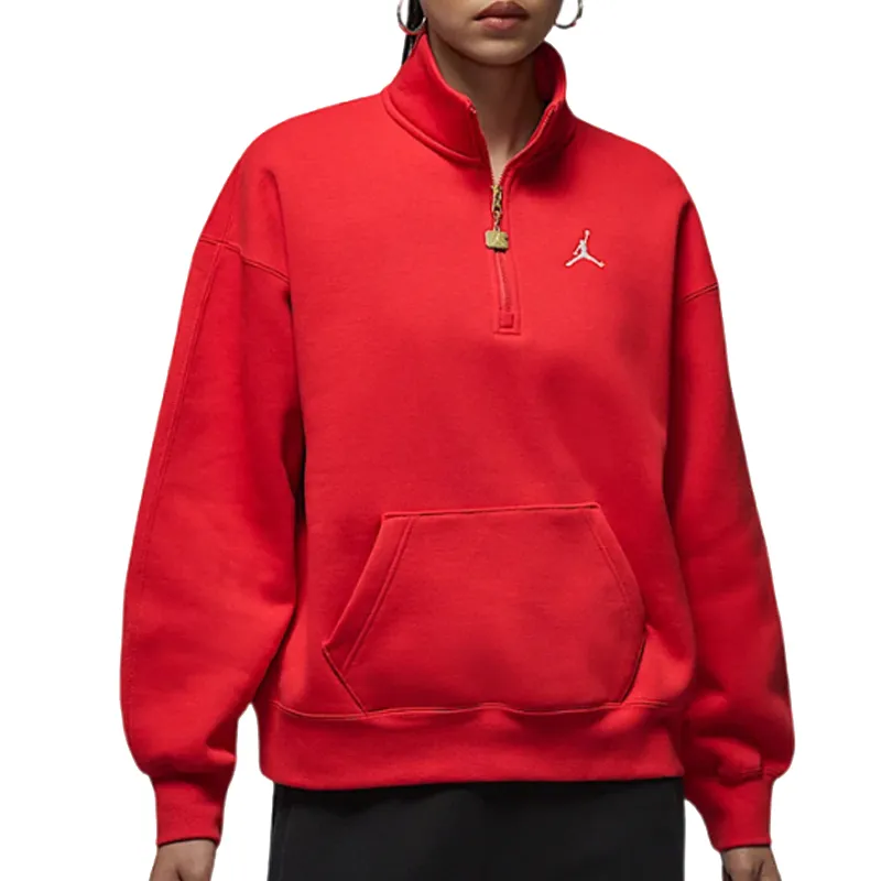 Jordan As W J Flt Flc QTR ZIP GCEL Sweatshirt Women's Red-4